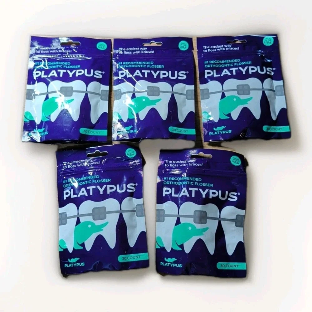 Platypus Orthodontic Flossers for Braces - 30 Ct (5 Pack) Ortho Picks